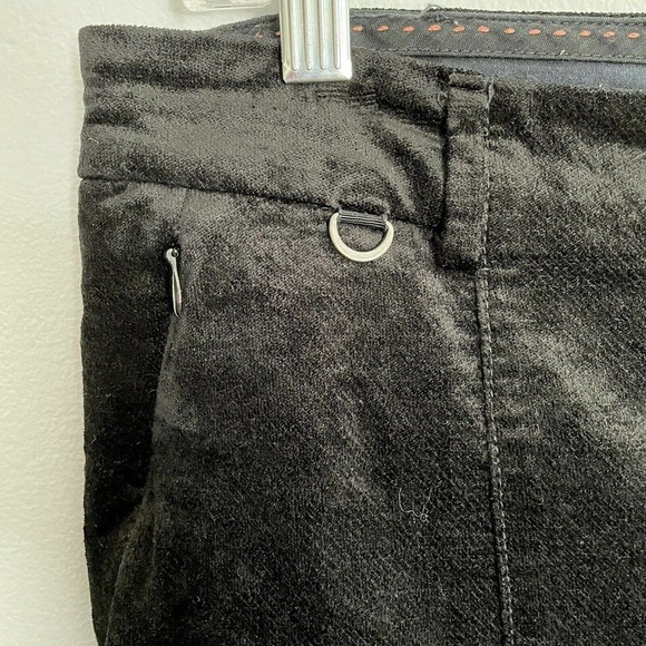 Anthropologie Size 8 The Essential Slim Pants Black Velvet Pockets Cropp… - Picture 5 of 10